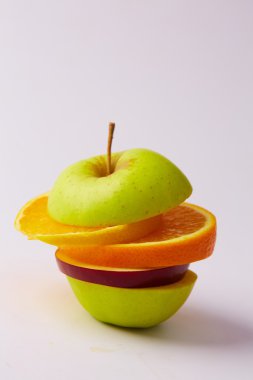 Meyve kesme: elma, portakal, armut 