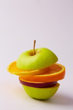 Meyve kesme: elma, portakal, armut 