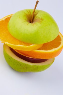 Meyve kesme: elma, portakal, armut 