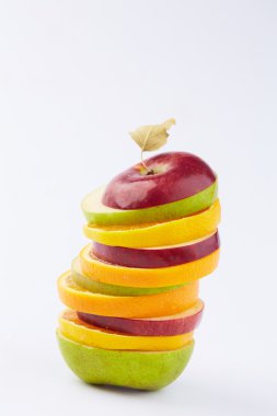 Meyve kesme: elma, portakal, armut 