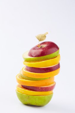 Meyve kesme: elma, portakal, armut 