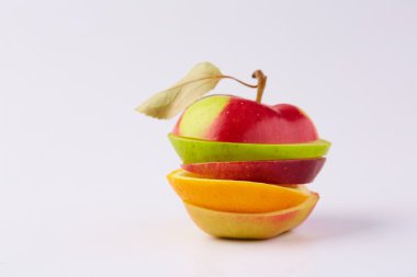 Meyve kesme: elma, portakal, armut 