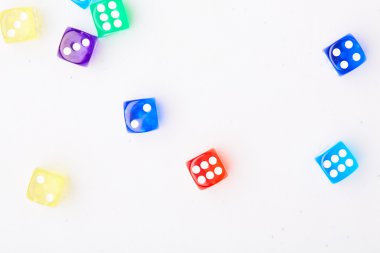 Renk zar küpleri yakın çekim 