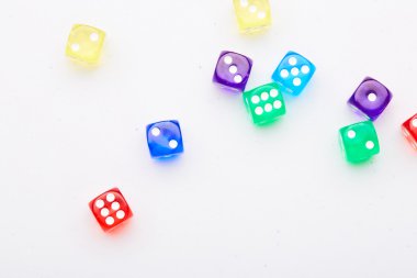 Renk zar küpleri yakın çekim 