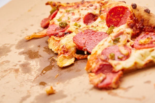 Tasty pizza with pepperoni sausage — Stock Photo, Image