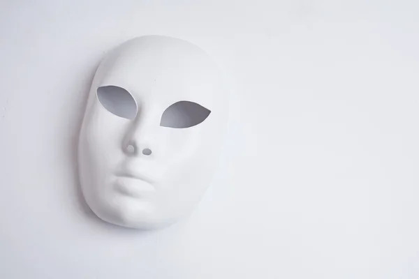 Máscara branca veneziana — Fotografia de Stock