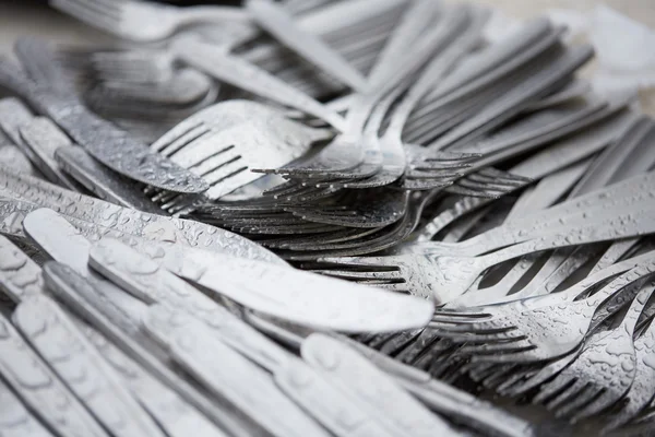 Clean utensils on drying — Stock Photo, Image