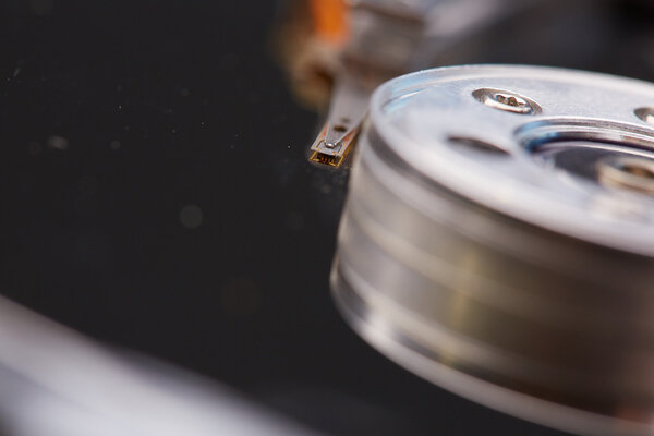 Hard disk closeup