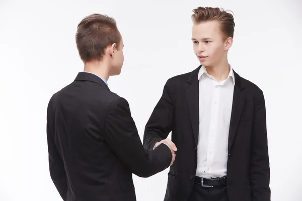 Dos jóvenes empresarios reunidos — Foto de Stock