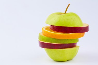 Meyve kesme: elma, portakal, armut 