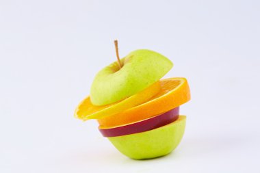 Meyve kesme: elma, portakal, armut 