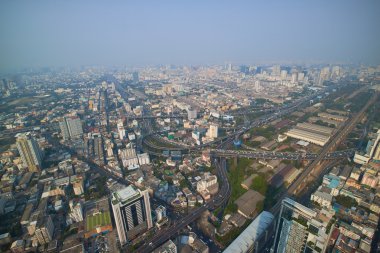 bangkok şehir havadan görünümü 