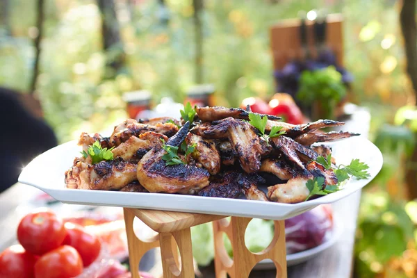 Gegrilde kippenvleugels — Stockfoto