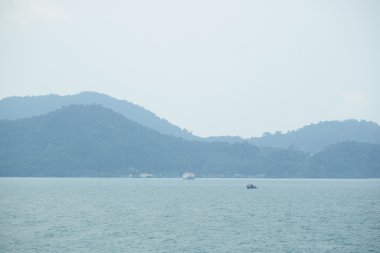Tayland tekne ile güzel deniz manzarası