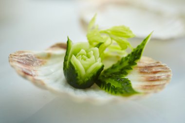 Lezzetli yeşil aperatif seashell Tarih