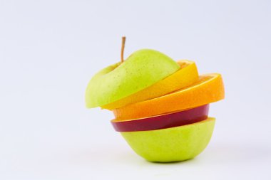 Meyve kesme: elma, portakal, armut 