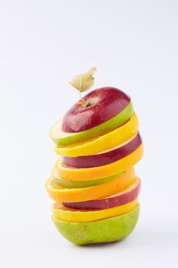 Meyve kesme: elma, portakal, armut 