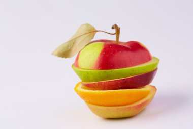 Meyve kesme: elma, portakal, armut 
