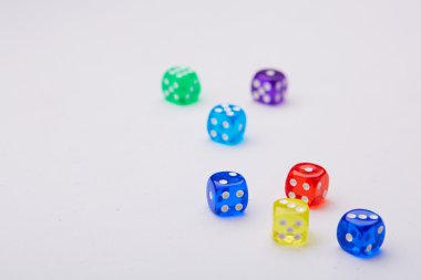 Renk zar küpleri yakın çekim 