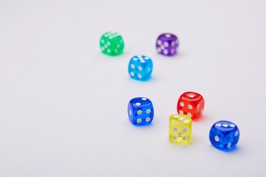 Renk zar küpleri yakın çekim 