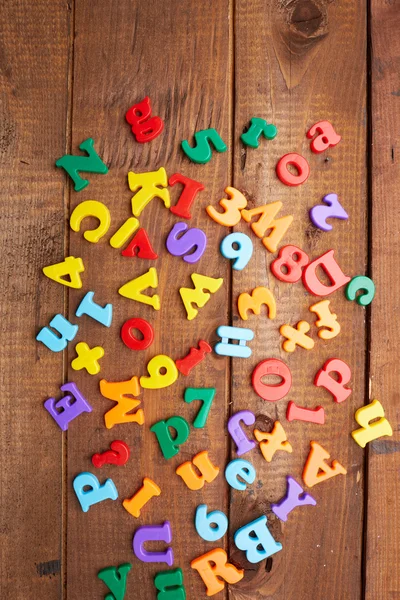 Colorful magnetic letters — Stock Photo, Image