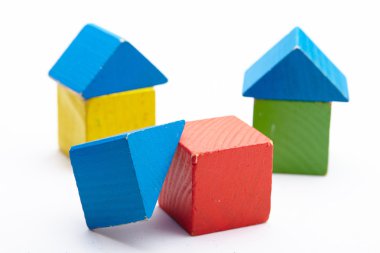 Evler ahşap blokları