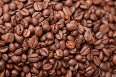 Kahve çekirdekleri yakın plan.
