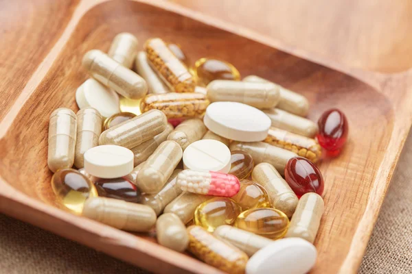 Different pills and supplements — Stock Photo, Image