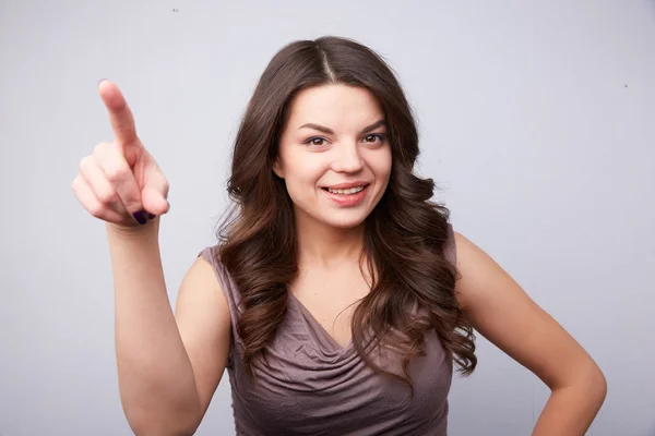 Schöne Frau hat Idee — Stockfoto