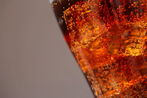 Cola with ice close up — Stock Photo, Image