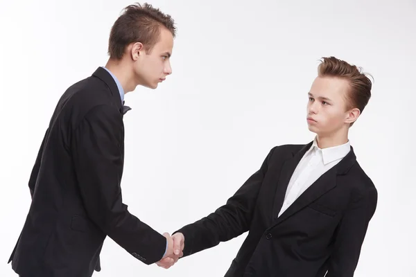 Dos jóvenes empresarios reunidos — Foto de Stock