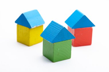 Evler ahşap blokları