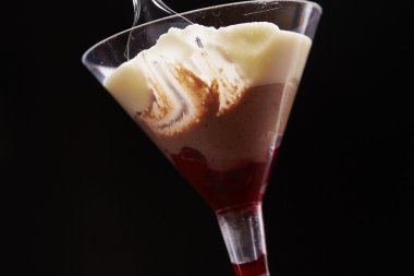 krem çikolata tatlı bir cam