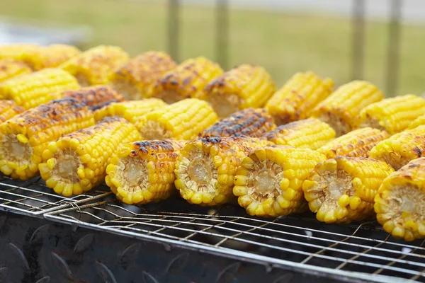 Izgaradaki mısır koçanları