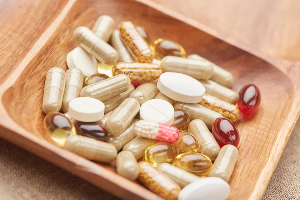 Different pills and supplements — Stock Photo, Image