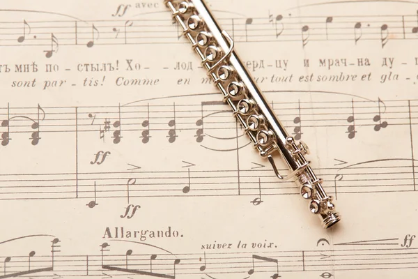 Flute of notes in the background Stock Image