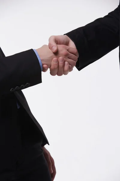 İki iş adamları başarılı el sıkışma — Stok fotoğraf