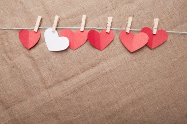 clothespins kağıt Kalpler