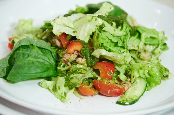 Gemüsesalat auf Teller — Stockfoto