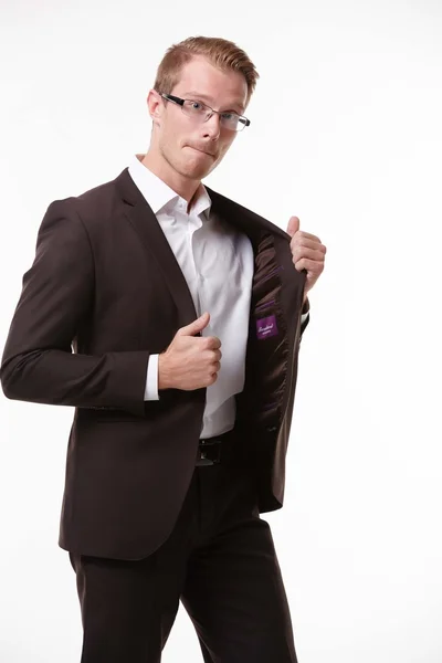 Guapo hombre de negocios en gafas — Foto de Stock