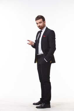 neşeli yakışıklı işadamı