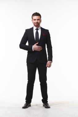 neşeli yakışıklı işadamı