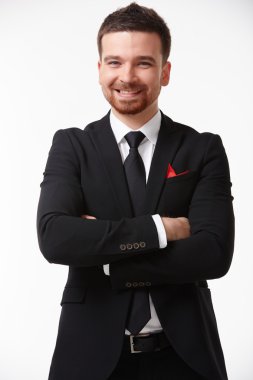 Handsome confident businessman