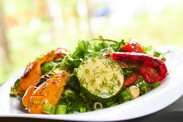 Gericht mit gegrillten Paprika — Stockfoto