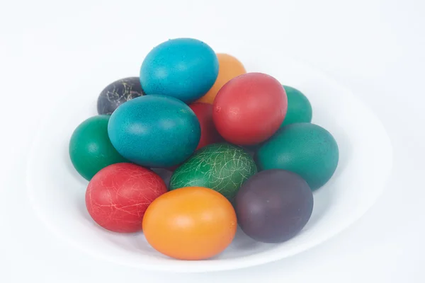 Pâques oeufs peints colorés — Photo