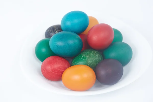 Pâques oeufs peints colorés — Photo