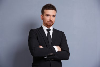 Handsome confident businessman