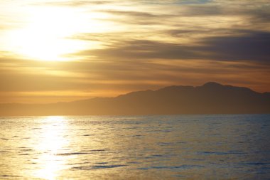 günbatımı üzerinde deniz Güney Afrika