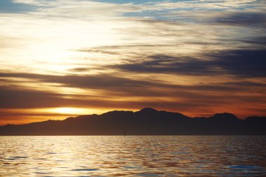 günbatımı üzerinde deniz Güney Afrika