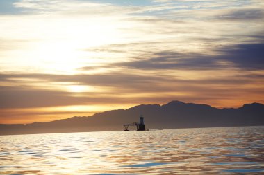 günbatımı üzerinde deniz Güney Afrika